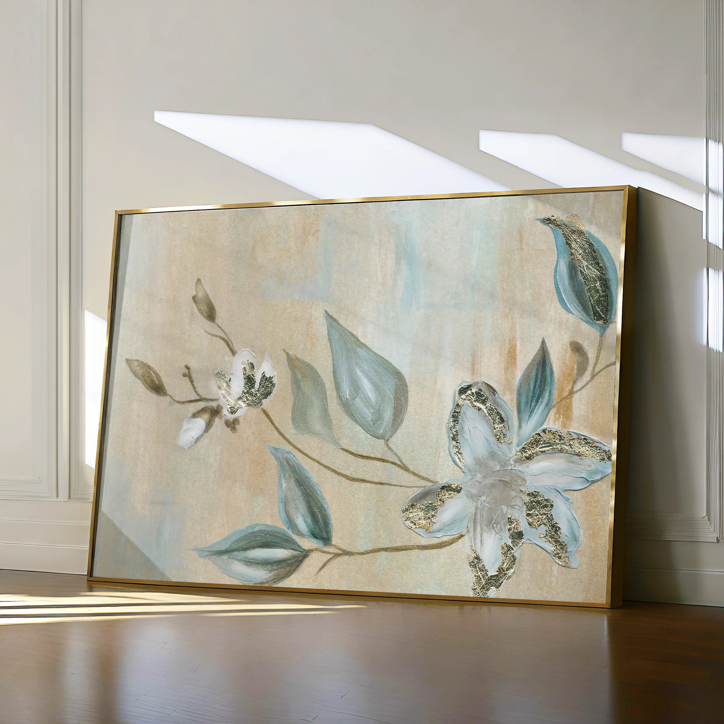 Floral 515 Canvas Art 18" x 24" / 45 x 60 cm / Black