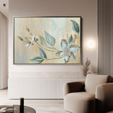 Floral 515 Canvas Art 18" x 24" / 45 x 60 cm / Black