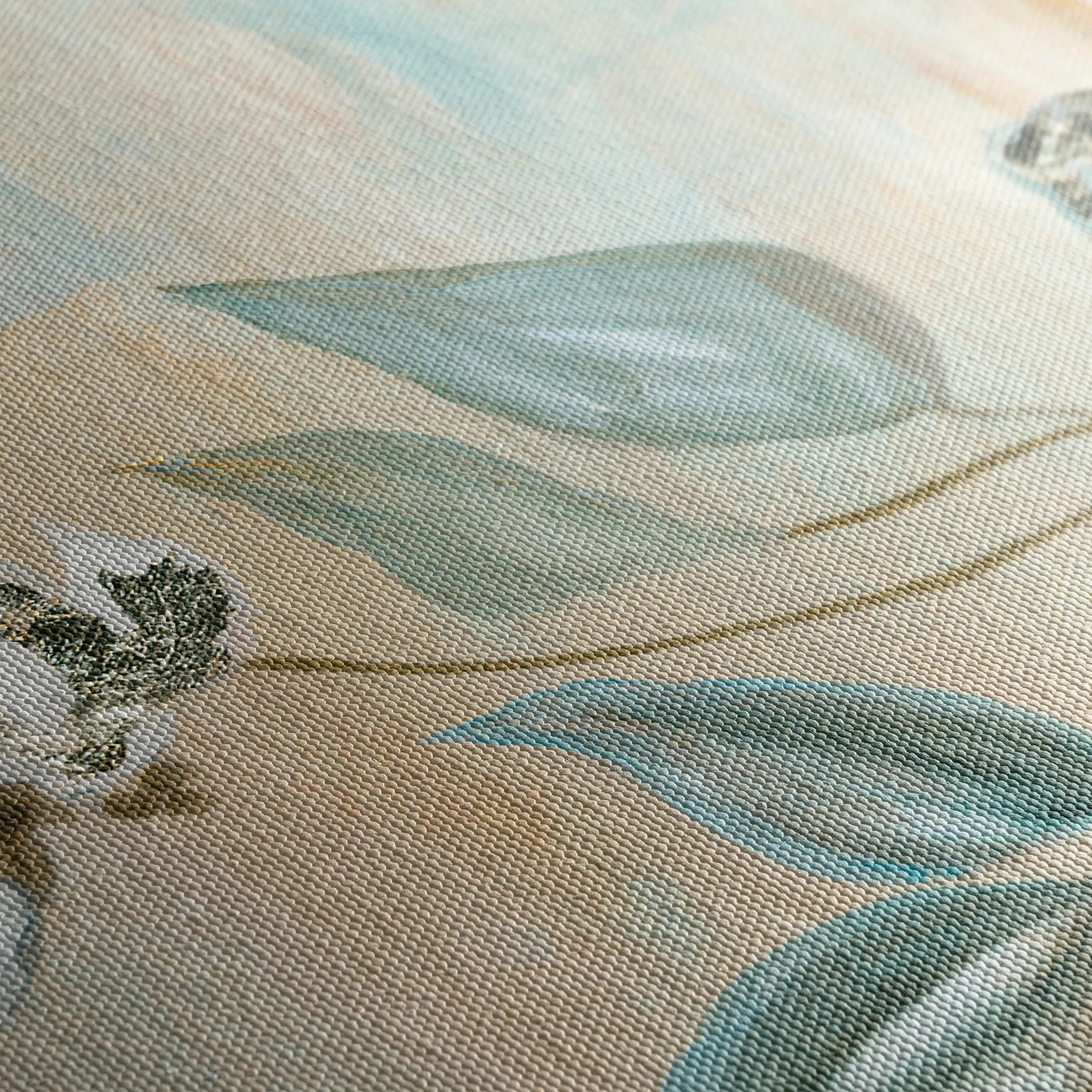 Floral 515 Canvas Art 18" x 24" / 45 x 60 cm / Black