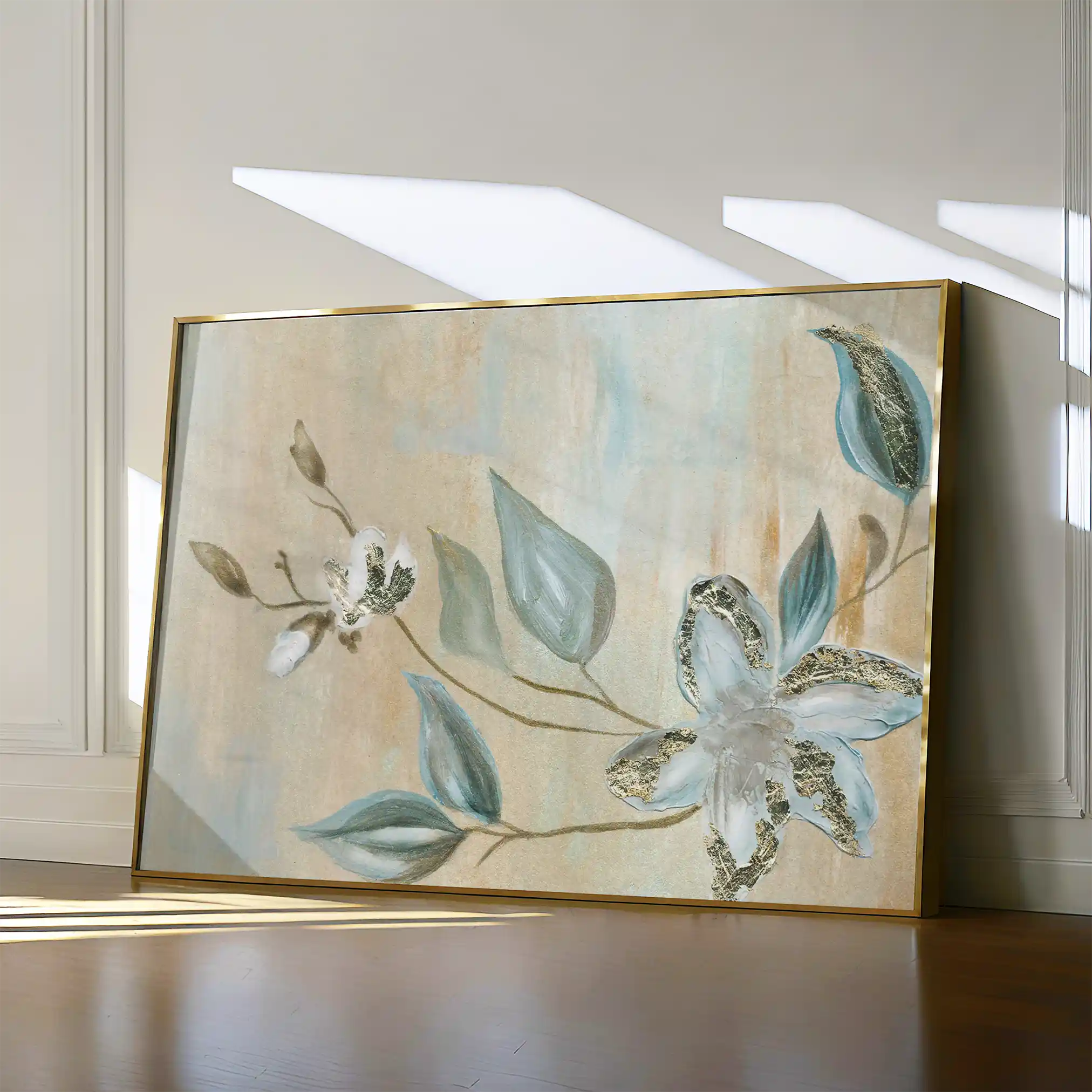 Floral 515 Canvas Art 60 x 40 cm / Black