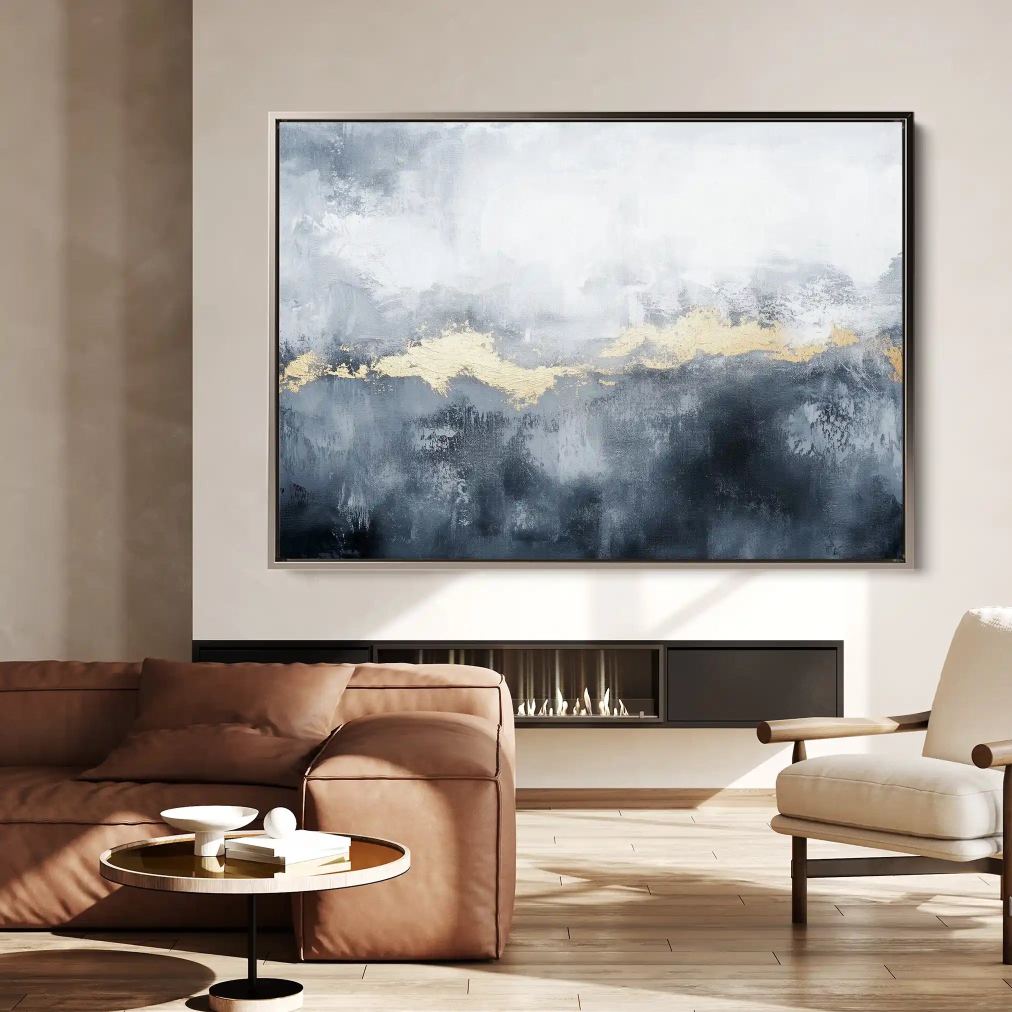 Abstract 516 Canvas Art 18" x 24" / 45 x 60 cm / Black