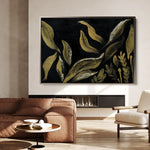 Floral 516 Canvas Art 18" x 24" / 45 x 60 cm / Black