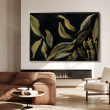 Floral 516 Canvas Art 18" x 24" / 45 x 60 cm / Black