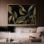 Floral 516 Canvas Art 18" x 24" / 45 x 60 cm / Black