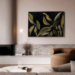 Floral 516 Canvas Art 18" x 24" / 45 x 60 cm / Black