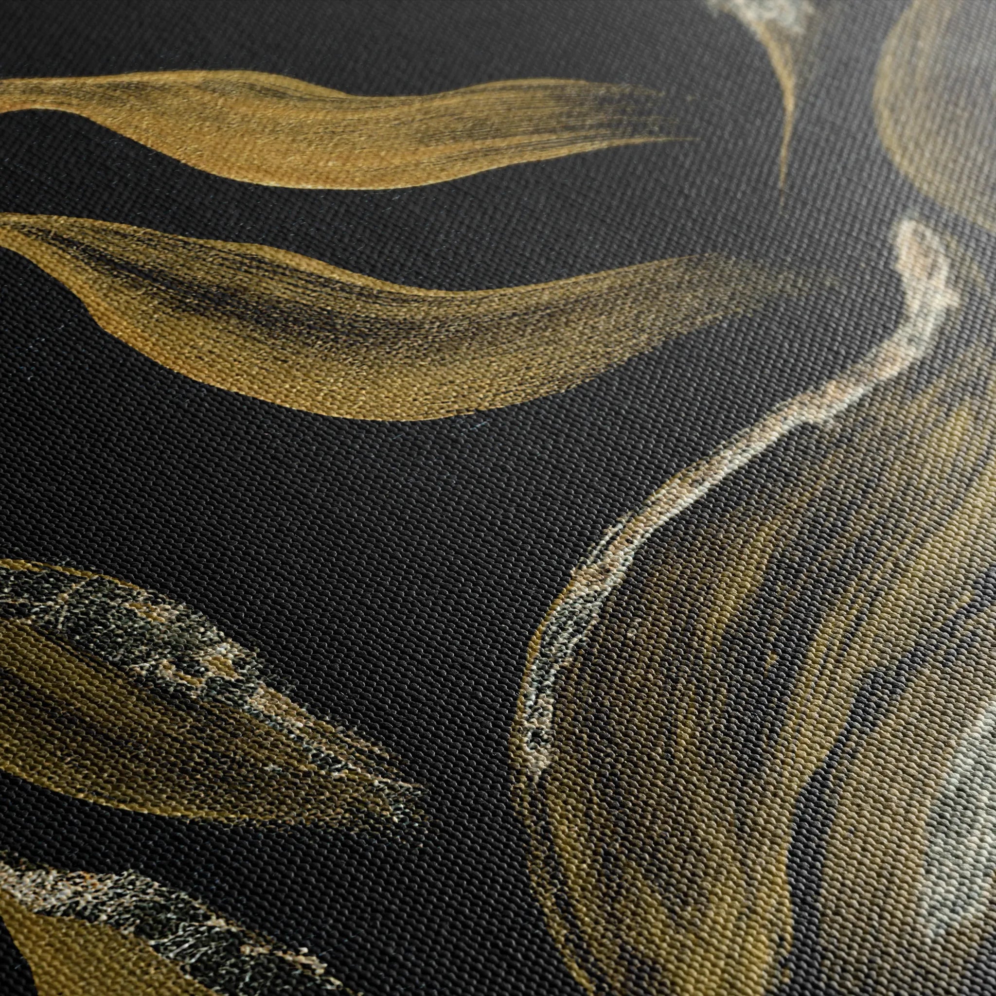 Floral 516 Canvas Art 18" x 24" / 45 x 60 cm / Black