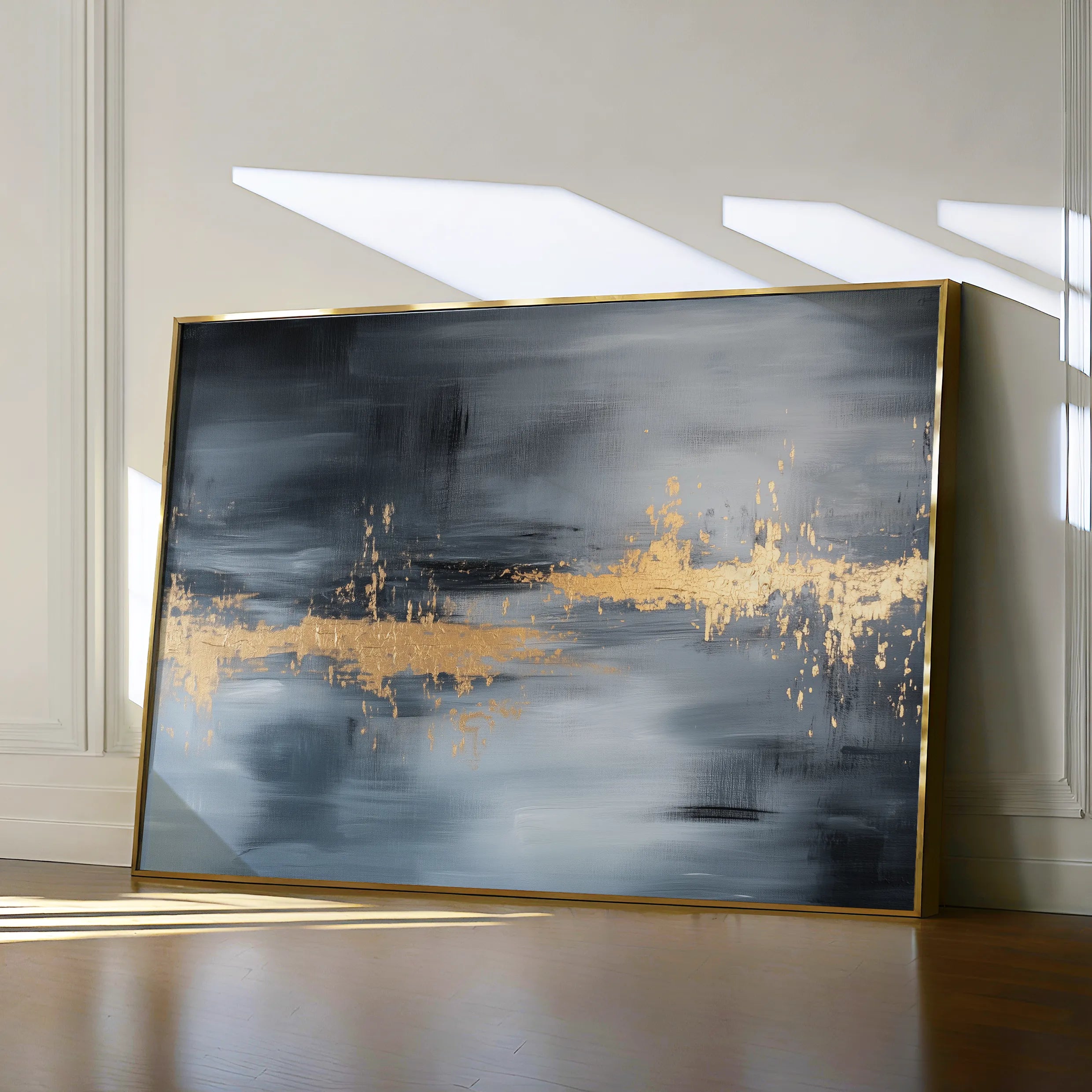 Abstract 517 Canvas Art 18" x 24" / 45 x 60 cm / Black
