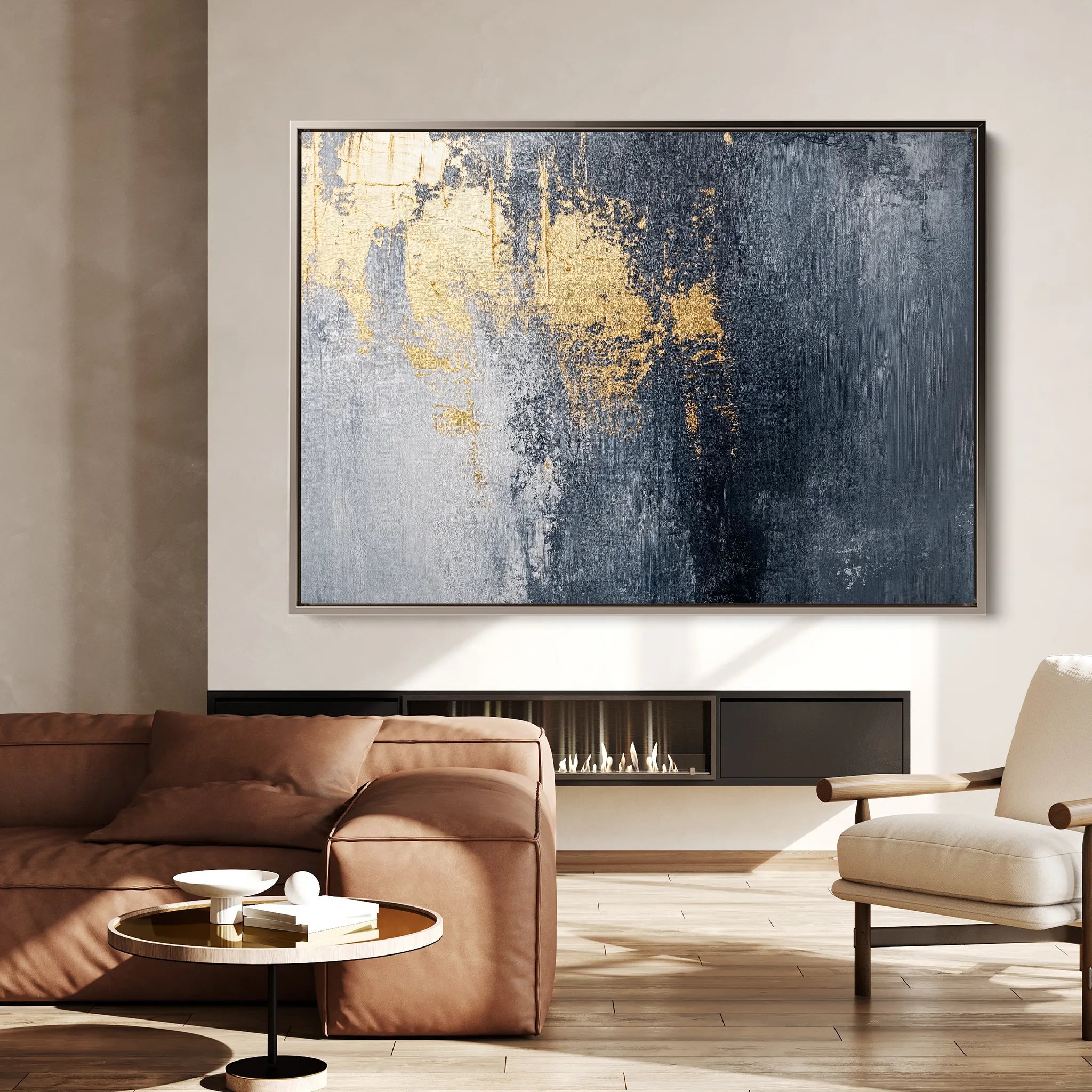 Abstract 518 Canvas Art 18" x 24" / 45 x 60 cm / Black