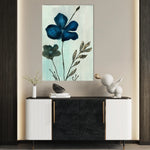 Floral 518 Canvas Art 18" x 24" / 45 x 60 cm / Black