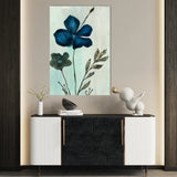 Floral 518 Canvas Art 18" x 24" / 45 x 60 cm / Black