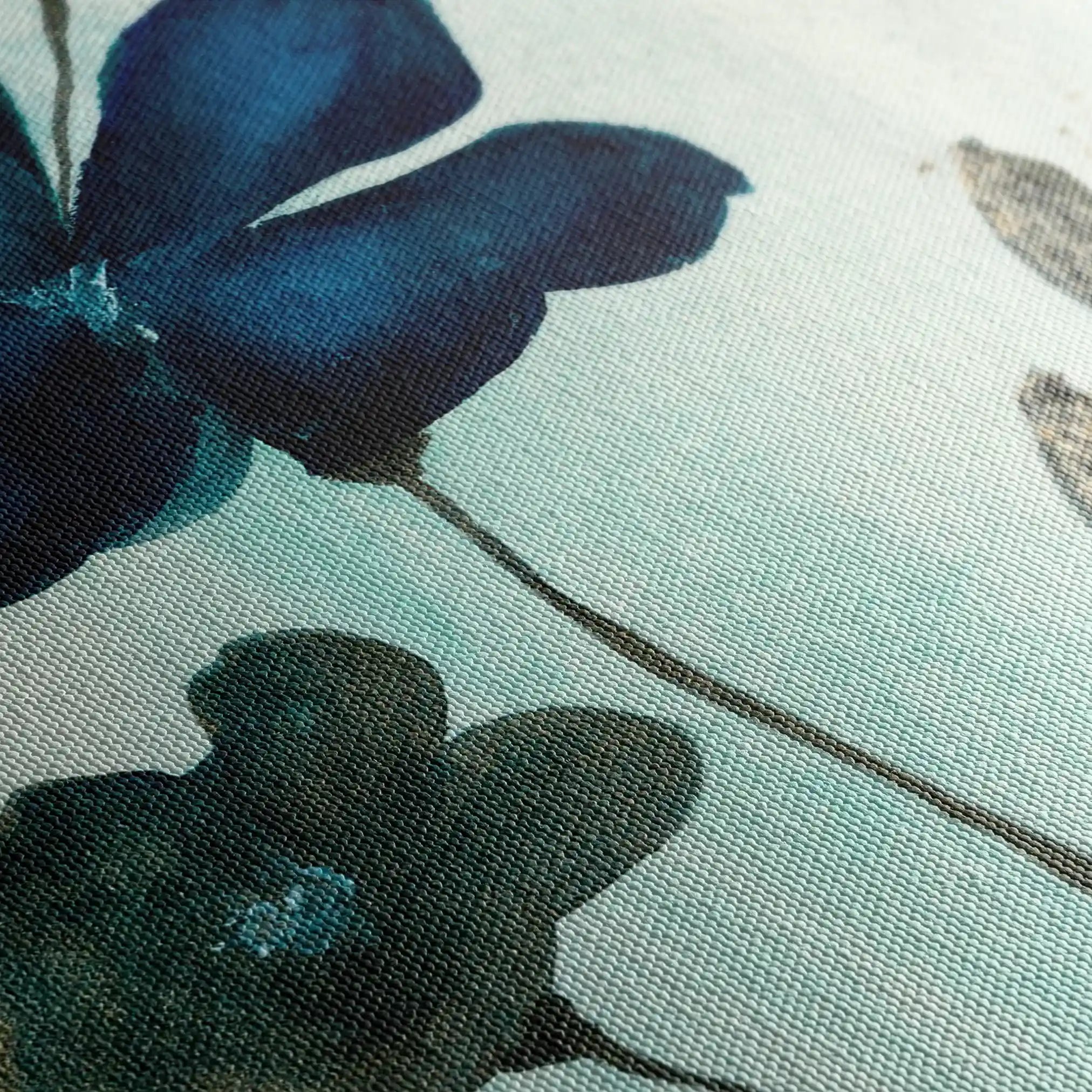 Floral 518 Canvas Art 60 x 40 cm / Black
