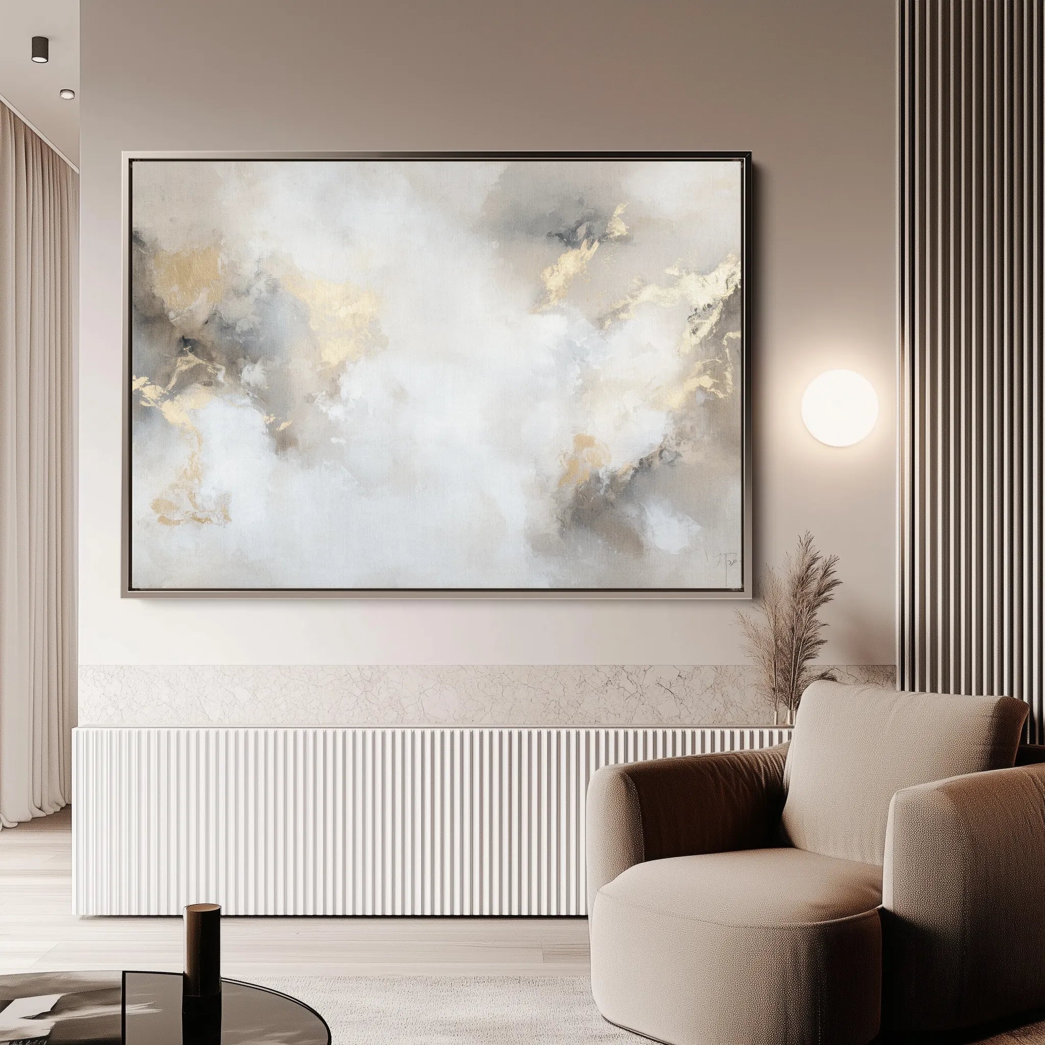 Abstract 519 Canvas Art 18" x 24" / 45 x 60 cm / Black