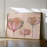 Floral 519 Canvas Art 18" x 24" / 45 x 60 cm / Black