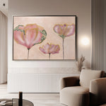 Floral 519 Canvas Art 18" x 24" / 45 x 60 cm / Black