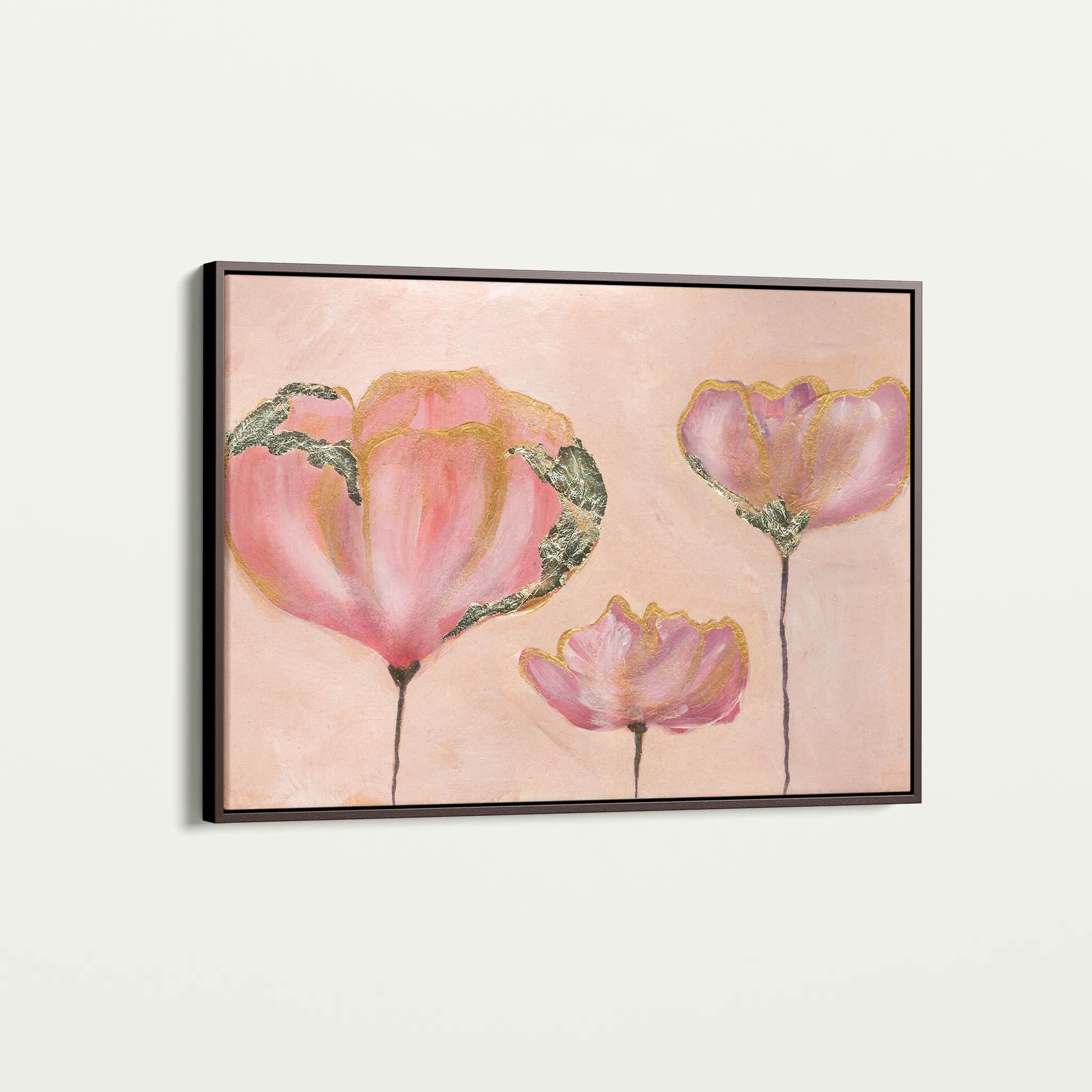 Floral 519 Canvas Art 18" x 24" / 45 x 60 cm / Black