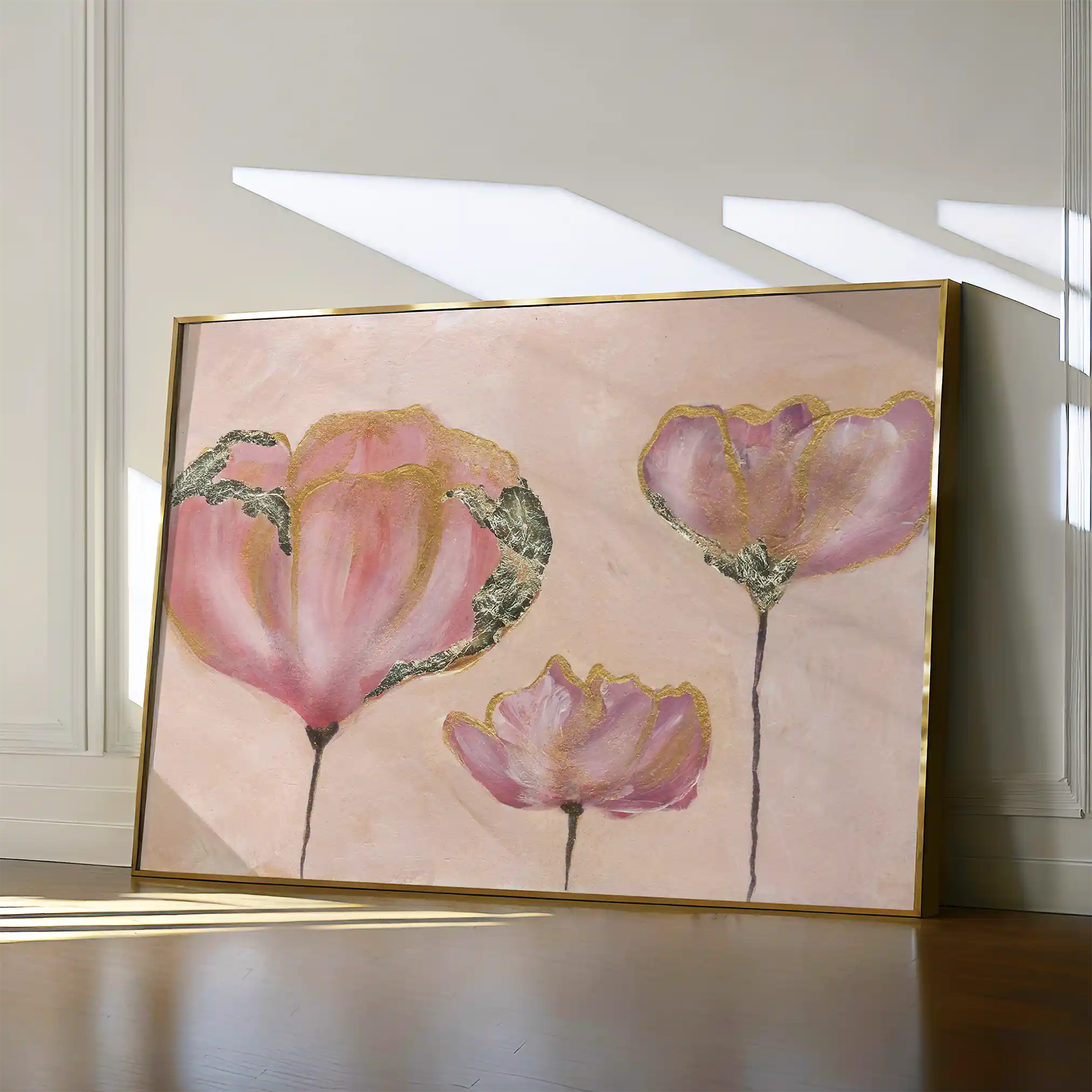 Floral 519 Canvas Art 60 x 40 cm / Black