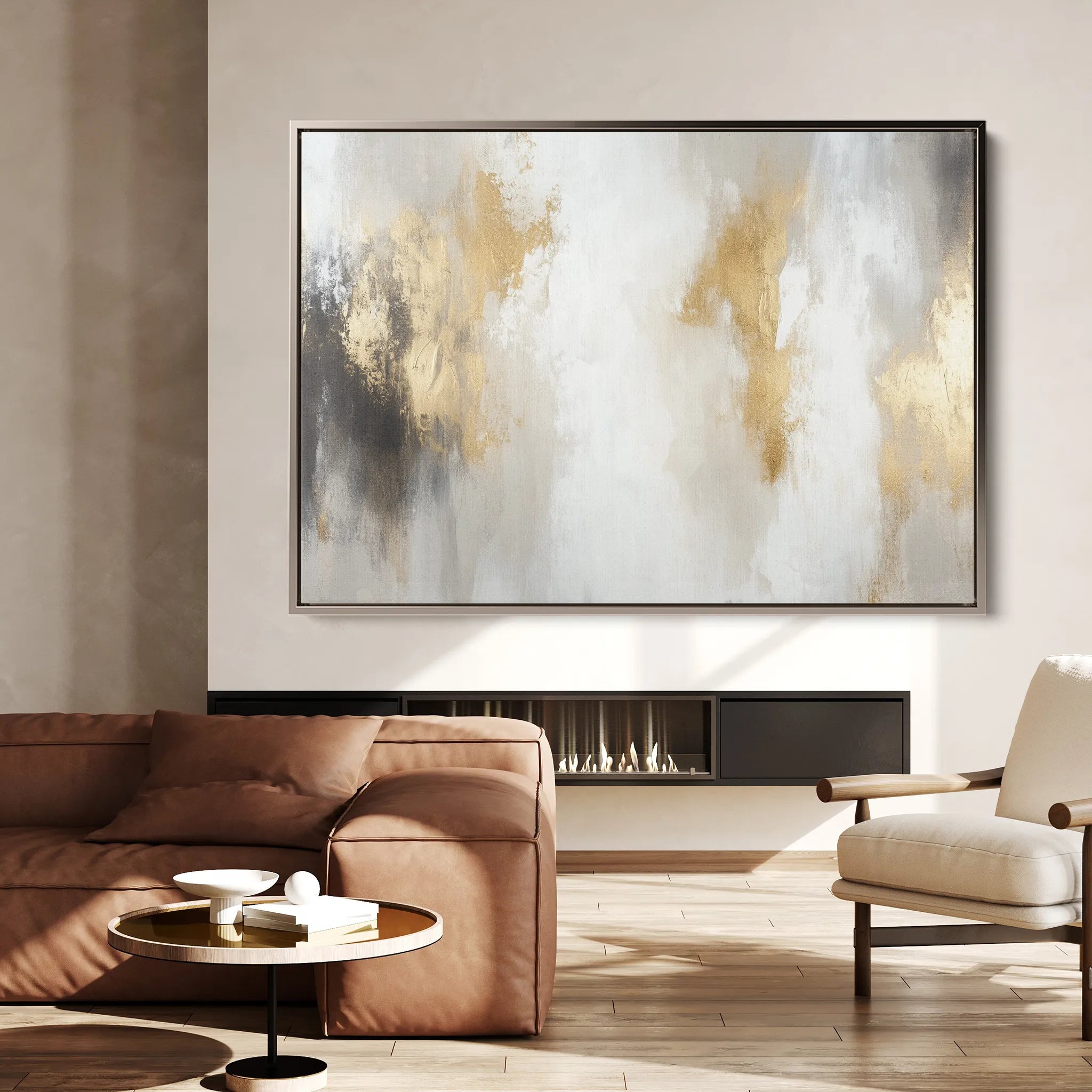 Abstract 520 Canvas Art 18" x 24" / 45 x 60 cm / Black