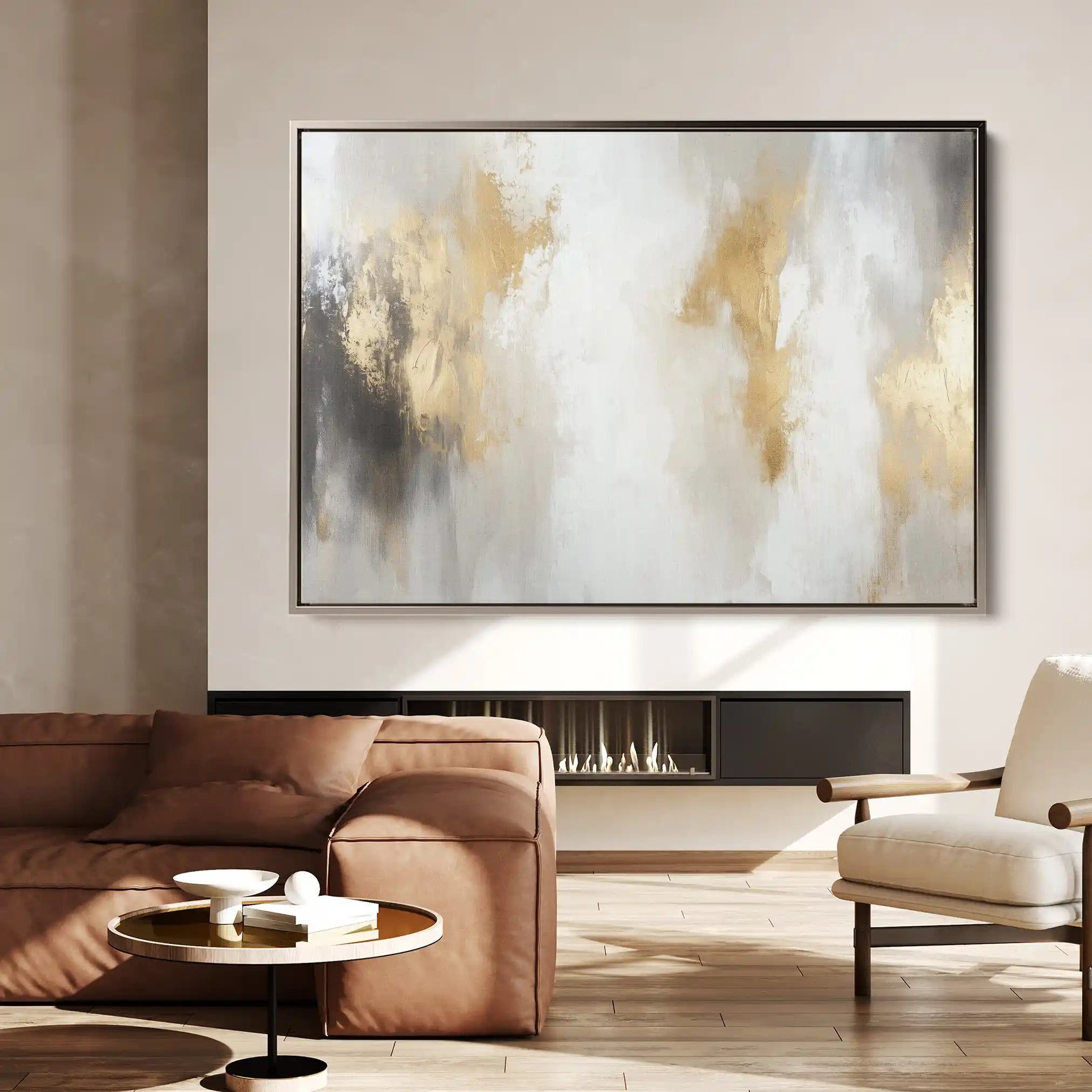 Abstract 520 Canvas Art 18" x 24" / 45 x 60 cm / Black