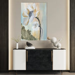 Floral 520 Canvas Art 18" x 24" / 45 x 60 cm / Black