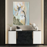 Floral 520 Canvas Art 18" x 24" / 45 x 60 cm / Black