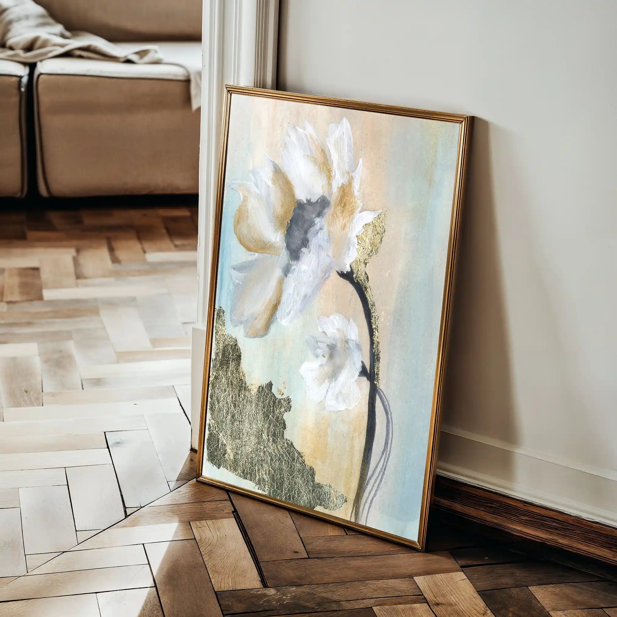 Floral 520 Canvas Art 60 x 40 cm / Black
