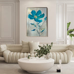 Floral 521 Canvas Art 18" x 24" / 45 x 60 cm / Black