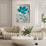 Floral 521 Canvas Art 60 x 40 cm / Black
