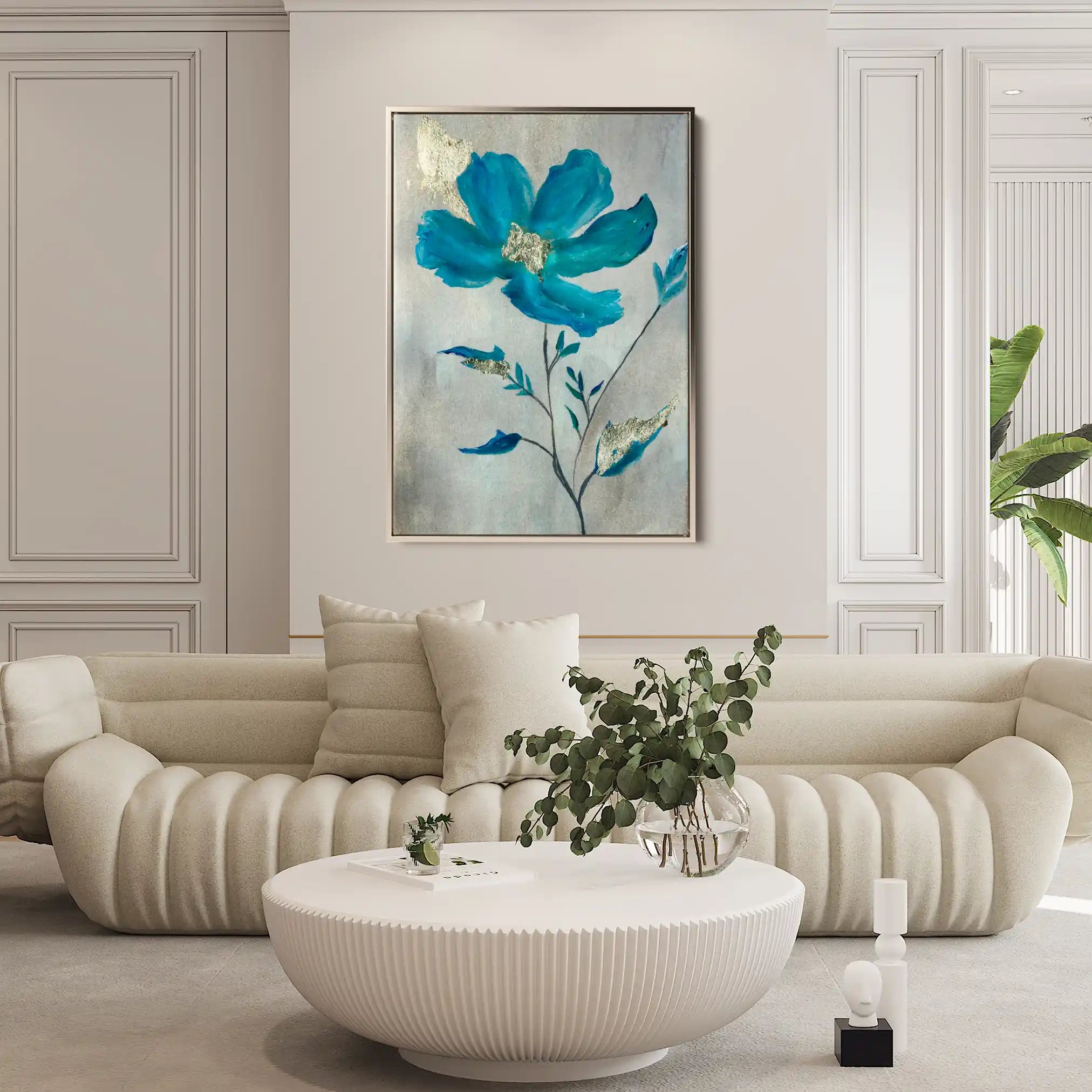 Floral 521 Canvas Art 60 x 40 cm / Black
