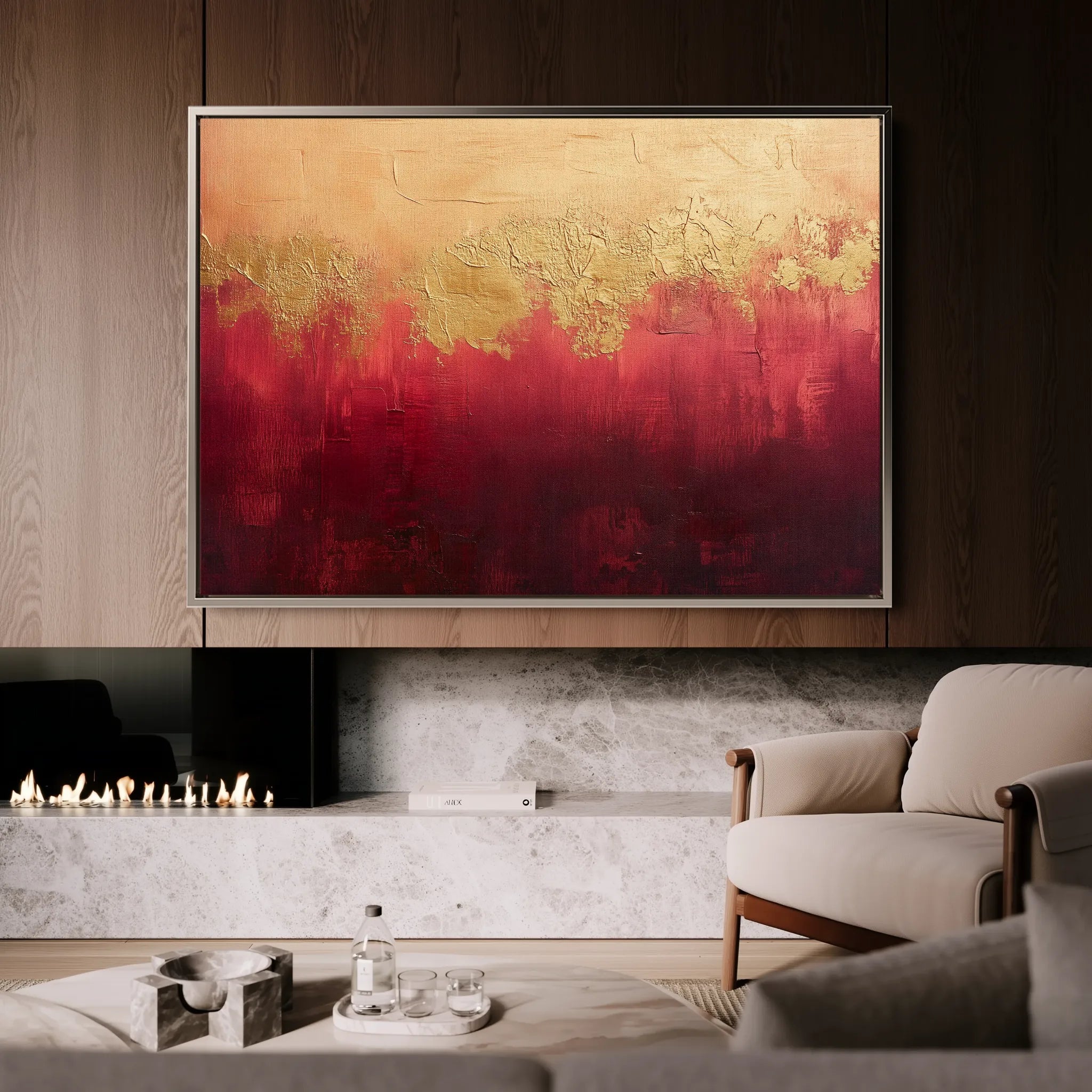 Abstract 522 Canvas Art 18" x 24" / 45 x 60 cm / Black