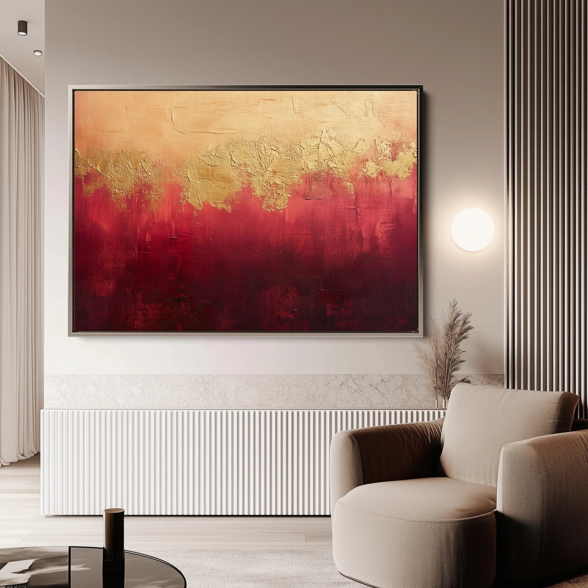 Abstract 522 Canvas Art 18" x 24" / 45 x 60 cm / Black