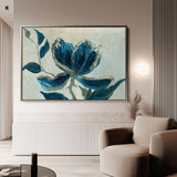 Floral 522 Canvas Art 18" x 24" / 45 x 60 cm / Black