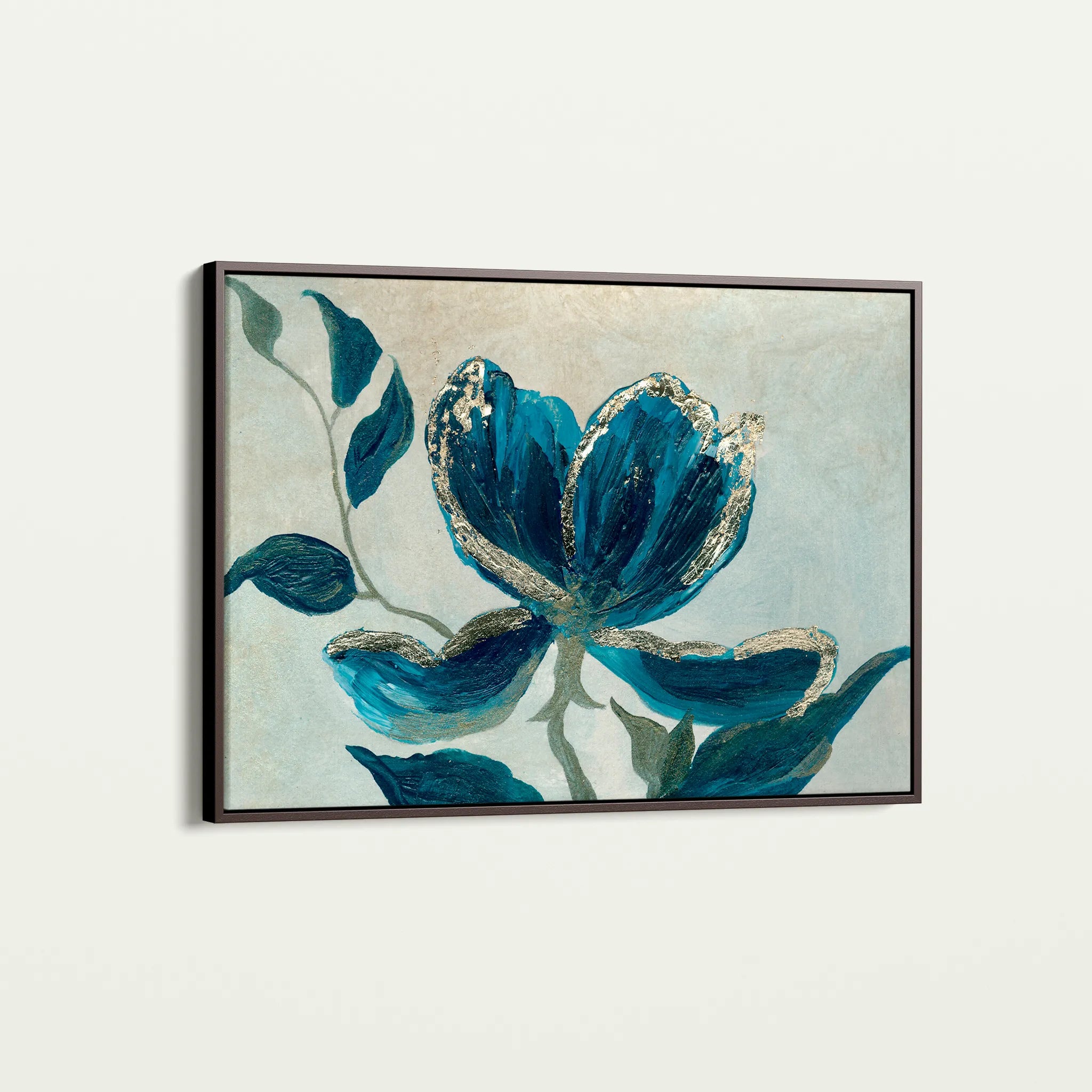 Floral 522 Canvas Art 18" x 24" / 45 x 60 cm / Black