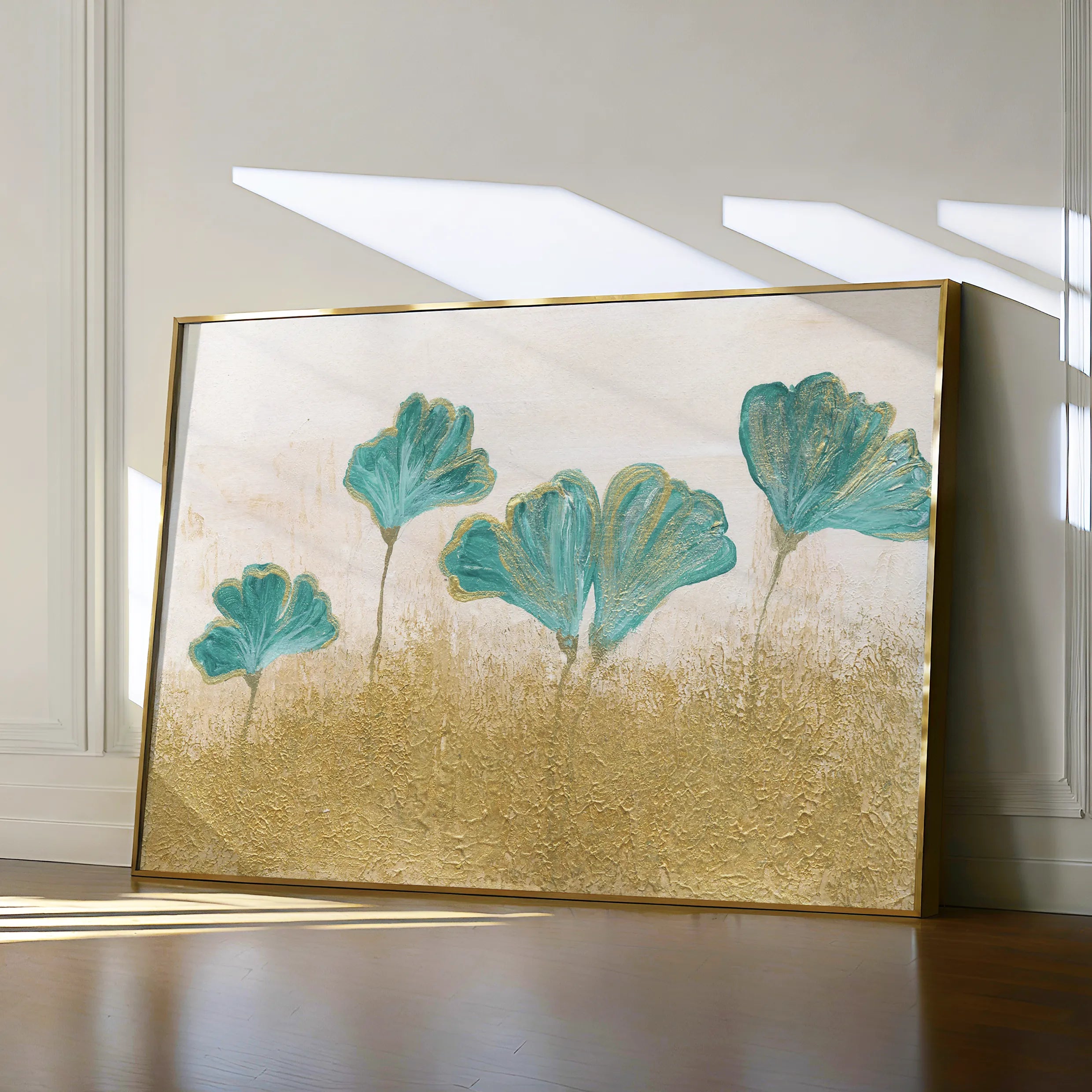 Floral 523 Canvas Art 18" x 24" / 45 x 60 cm / Black