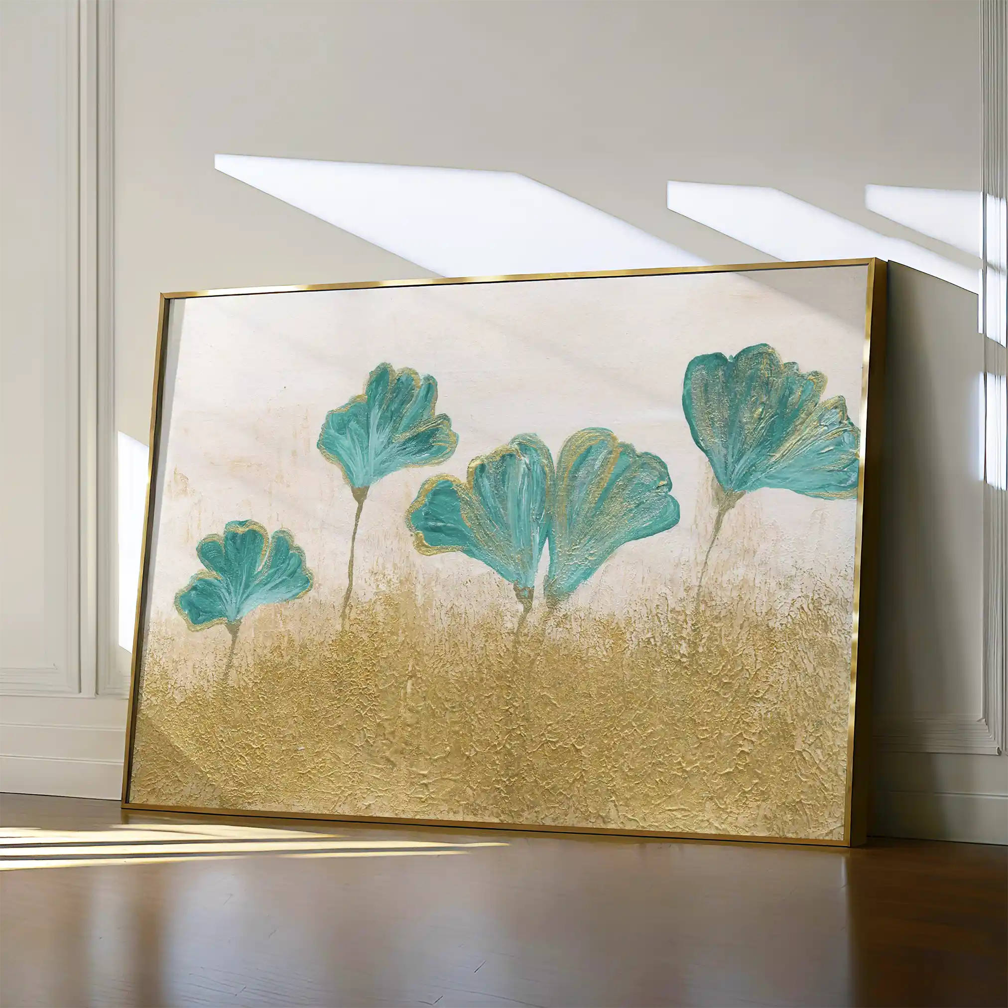 Floral 523 Canvas Art 60 x 40 cm / Black