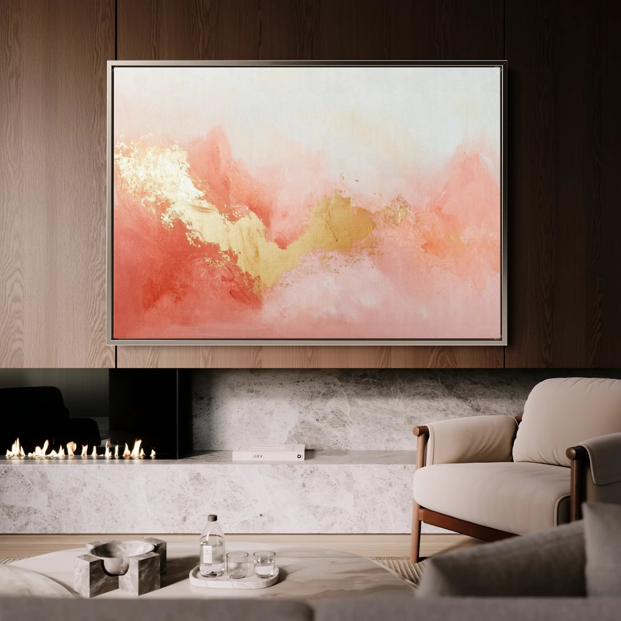 Abstract 525 Canvas Art 18" x 24" / 45 x 60 cm / Black