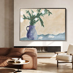 Floral 525 Canvas Art 18" x 24" / 45 x 60 cm / Black