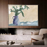 Floral 525 Canvas Art 18" x 24" / 45 x 60 cm / Black