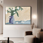 Floral 525 Canvas Art 18" x 24" / 45 x 60 cm / Black