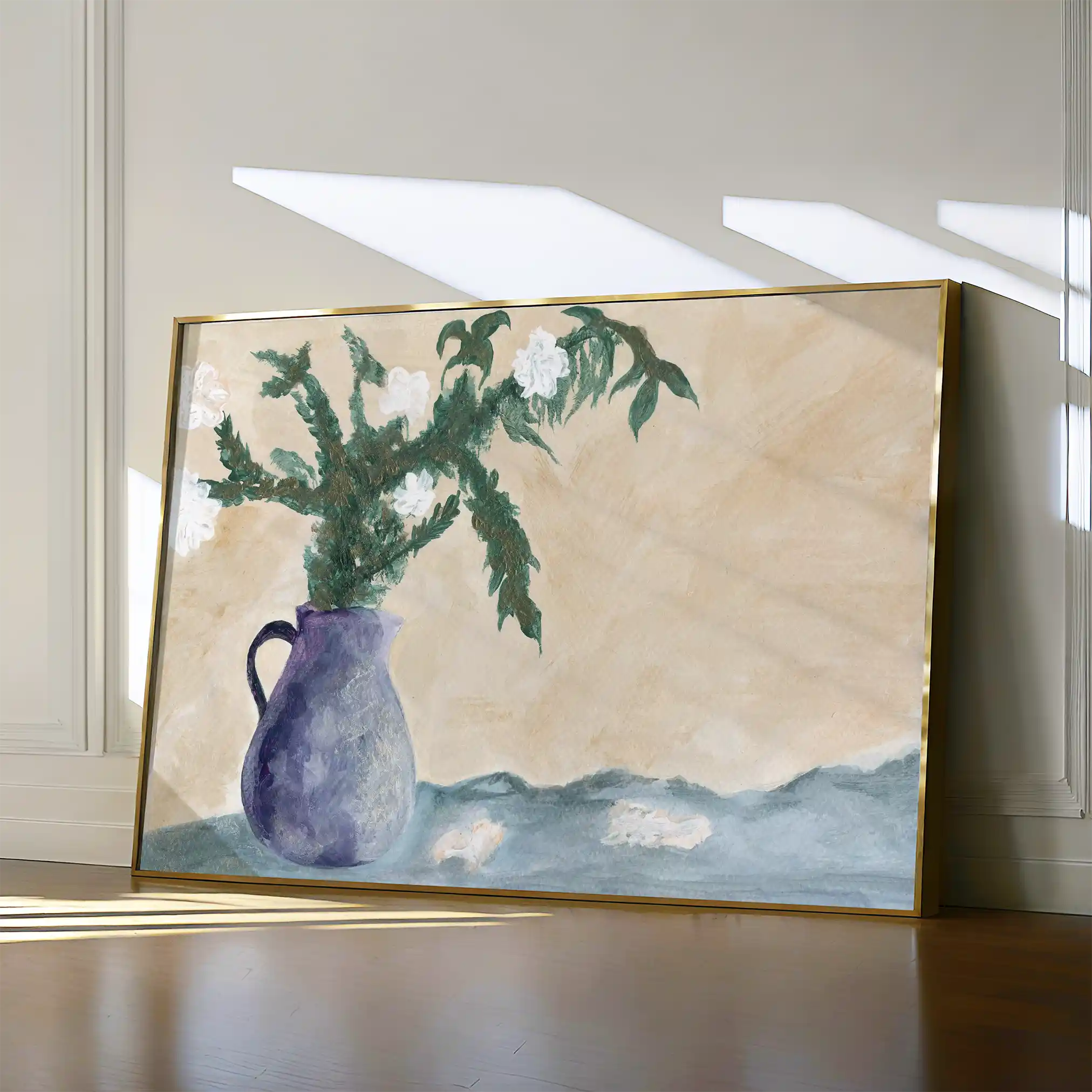 Floral 525 Canvas Art 60 x 40 cm / Black