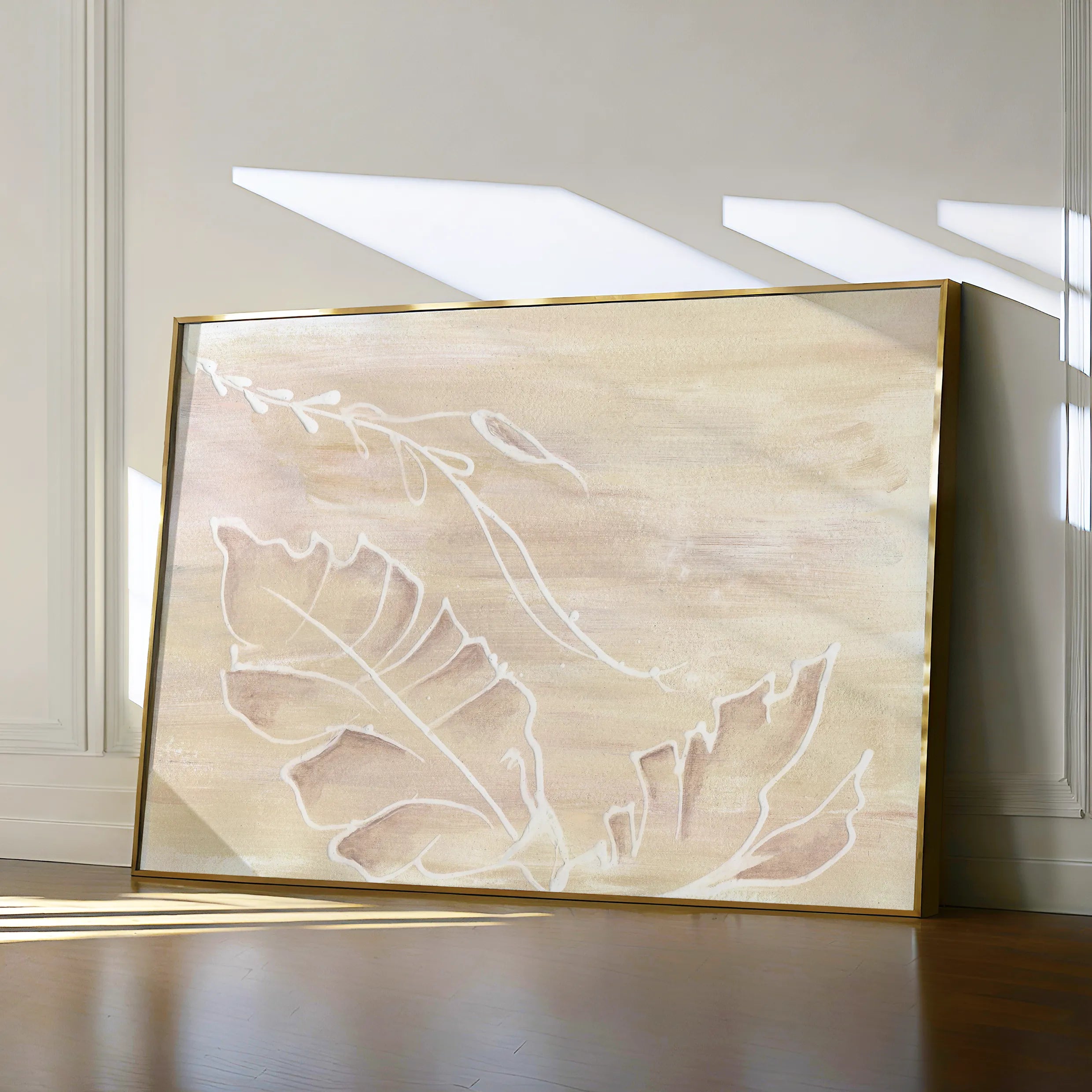 Floral 526 Canvas Art 18" x 24" / 45 x 60 cm / Black