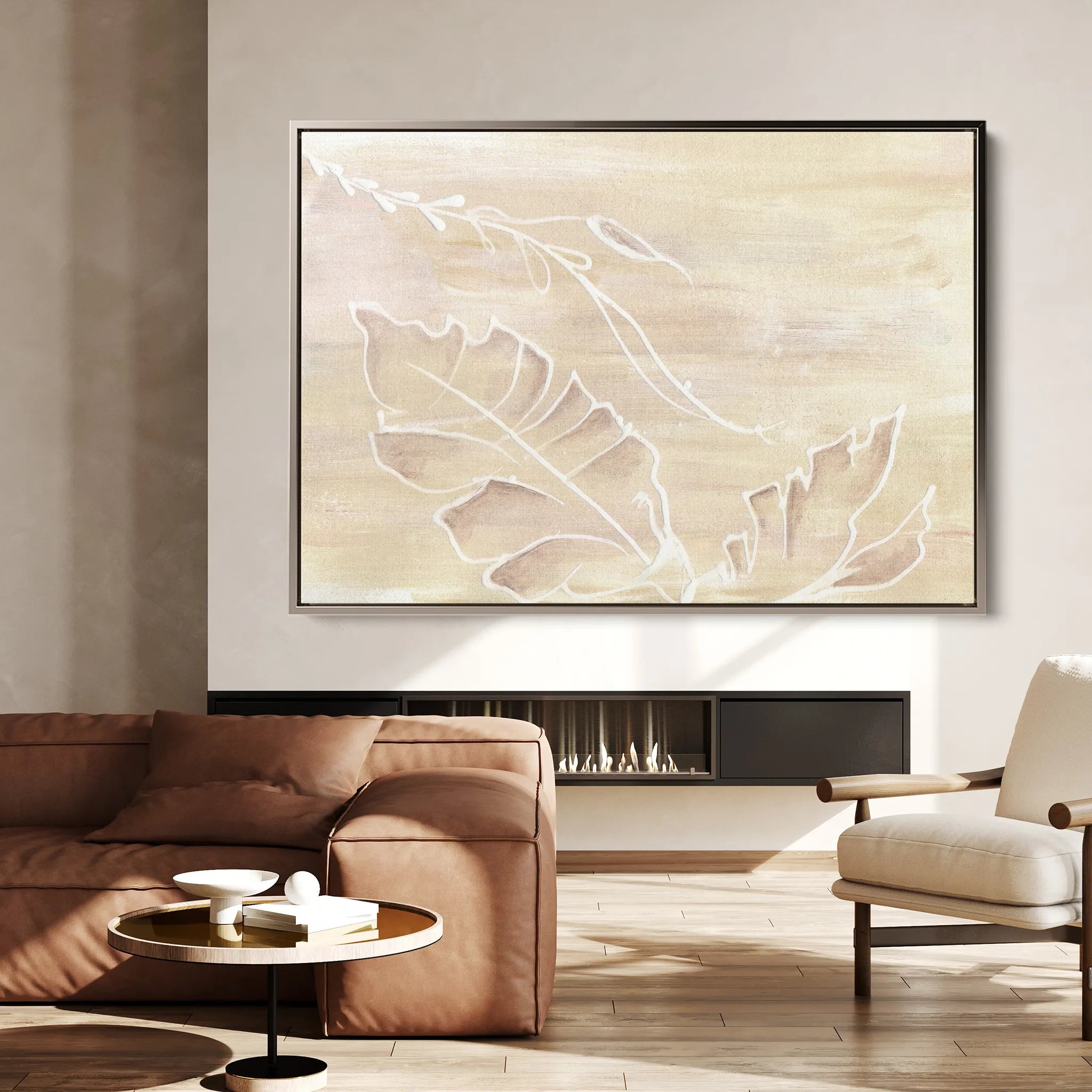 Floral 526 Canvas Art 18" x 24" / 45 x 60 cm / Black