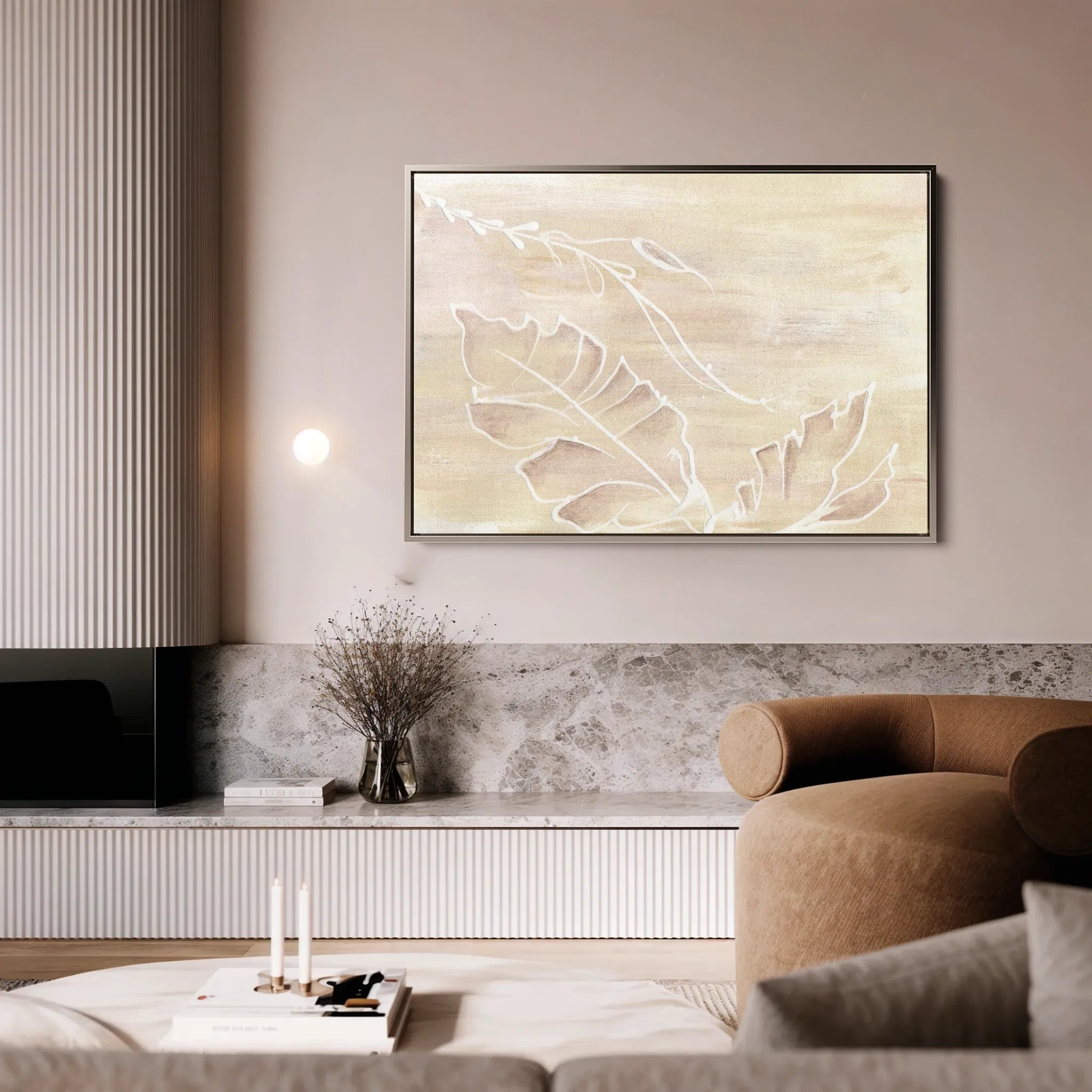 Floral 526 Canvas Art 18" x 24" / 45 x 60 cm / Black