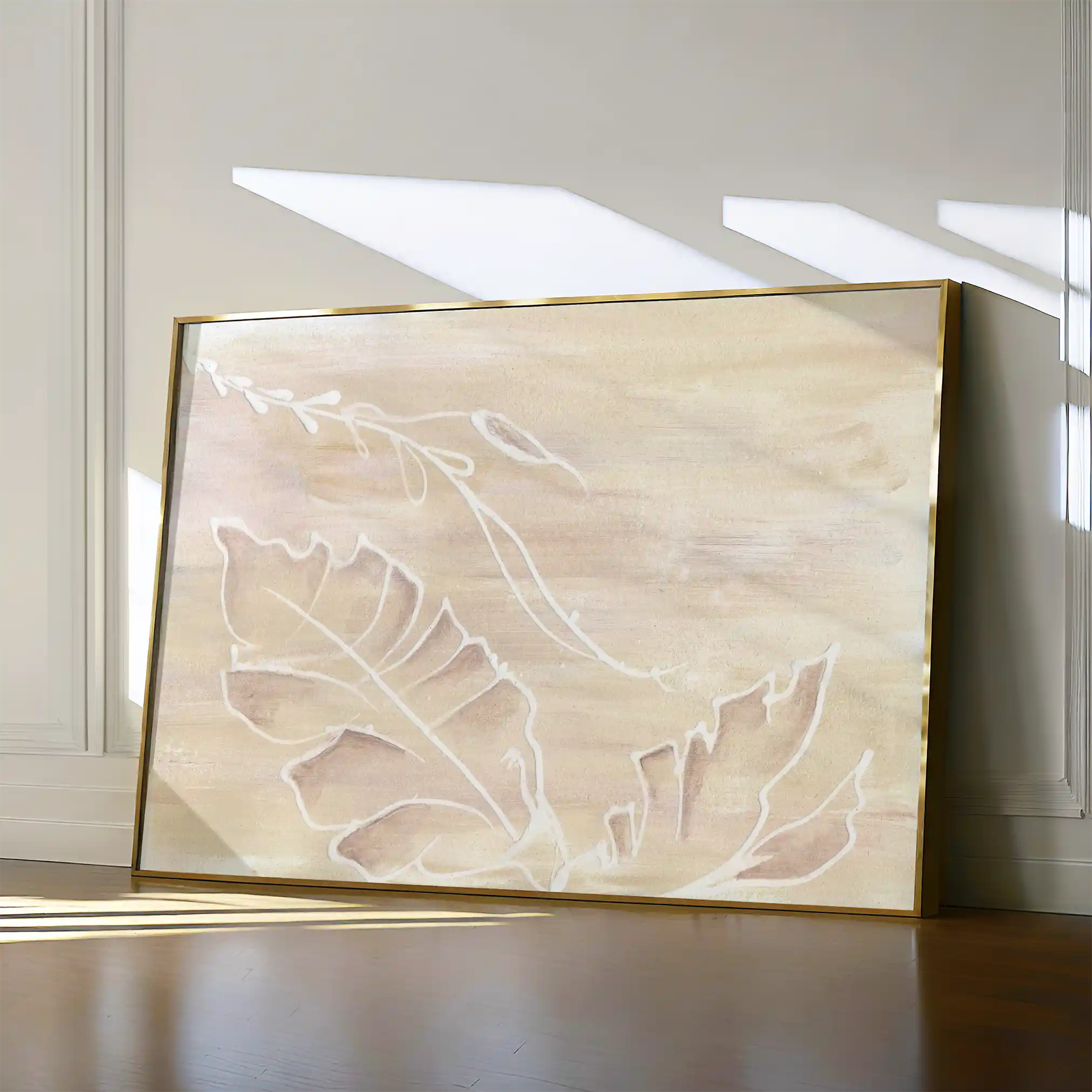 Floral 526 Canvas Art 60 x 40 cm / Black