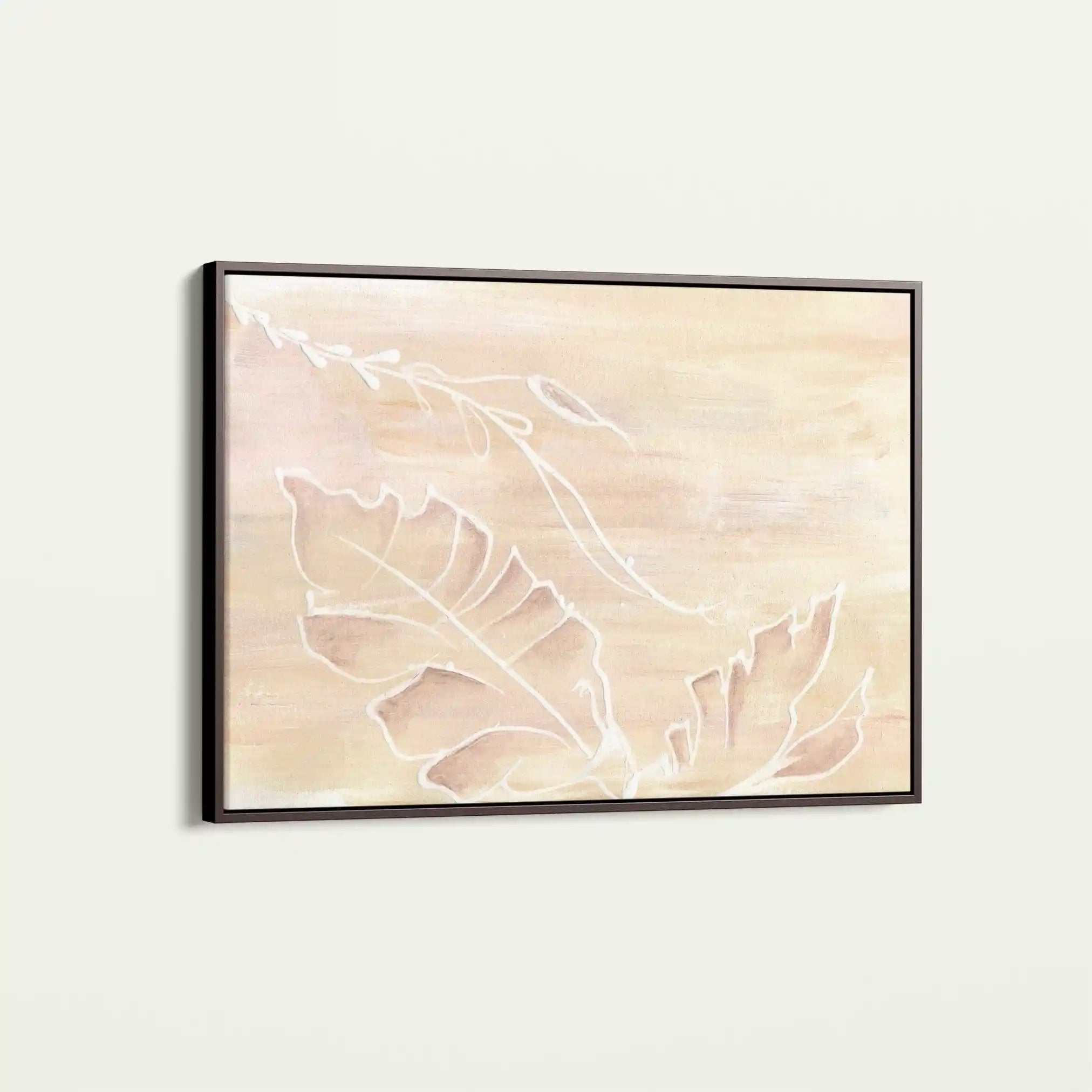 Floral 526 Canvas Art 60 x 40 cm / Black