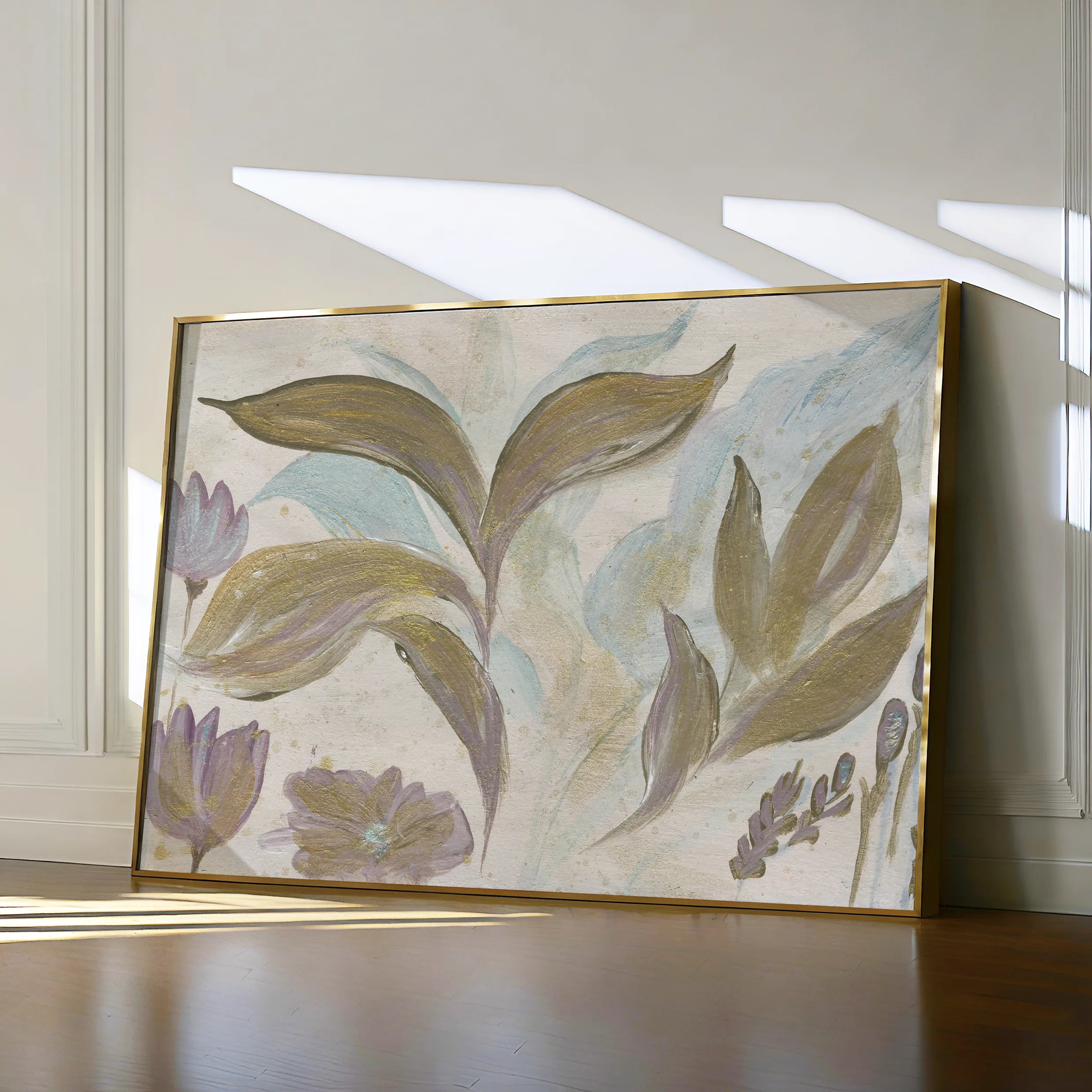 Floral 527 Canvas Art 18" x 24" / 45 x 60 cm / Black