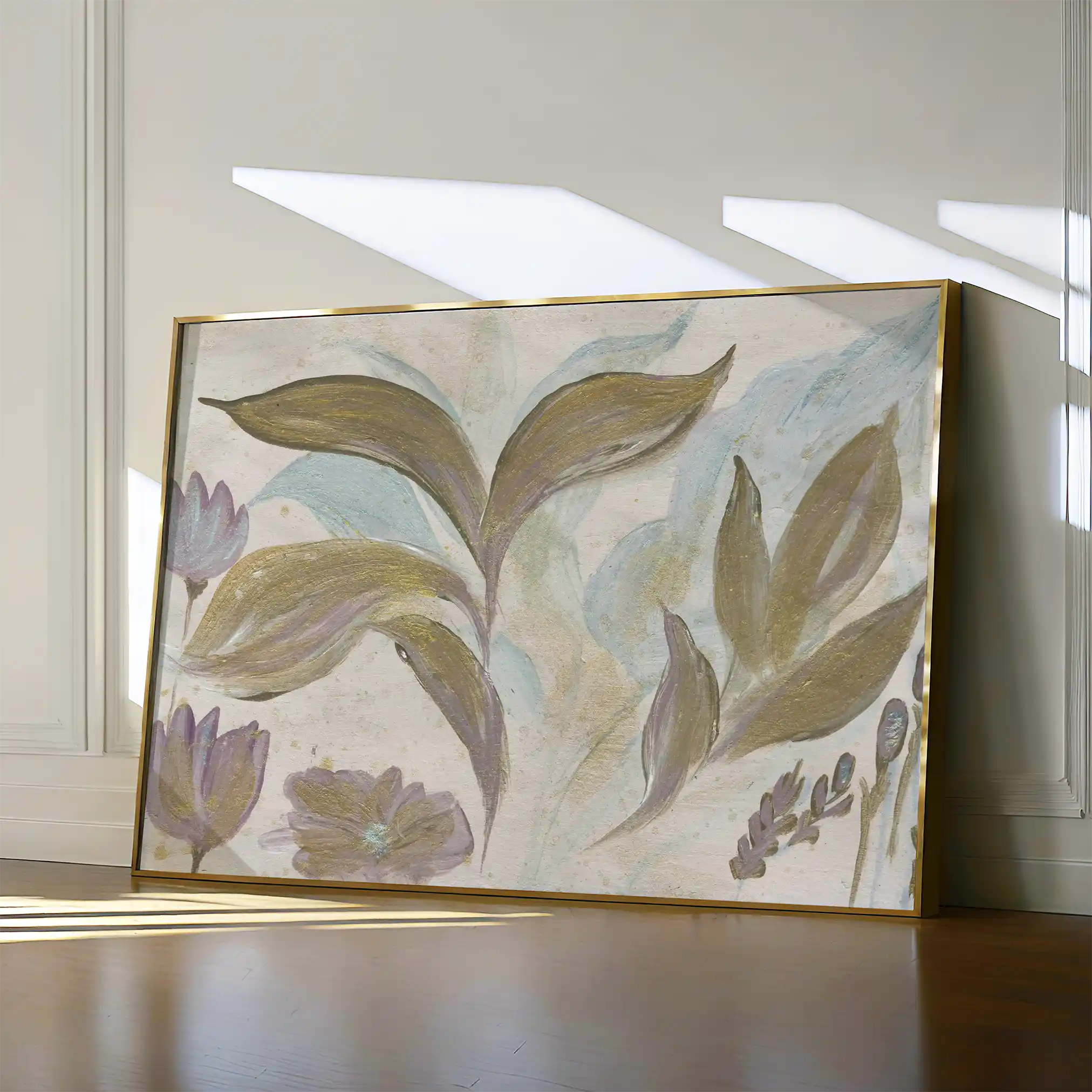 Floral 527 Canvas Art 60 x 40 cm / Black