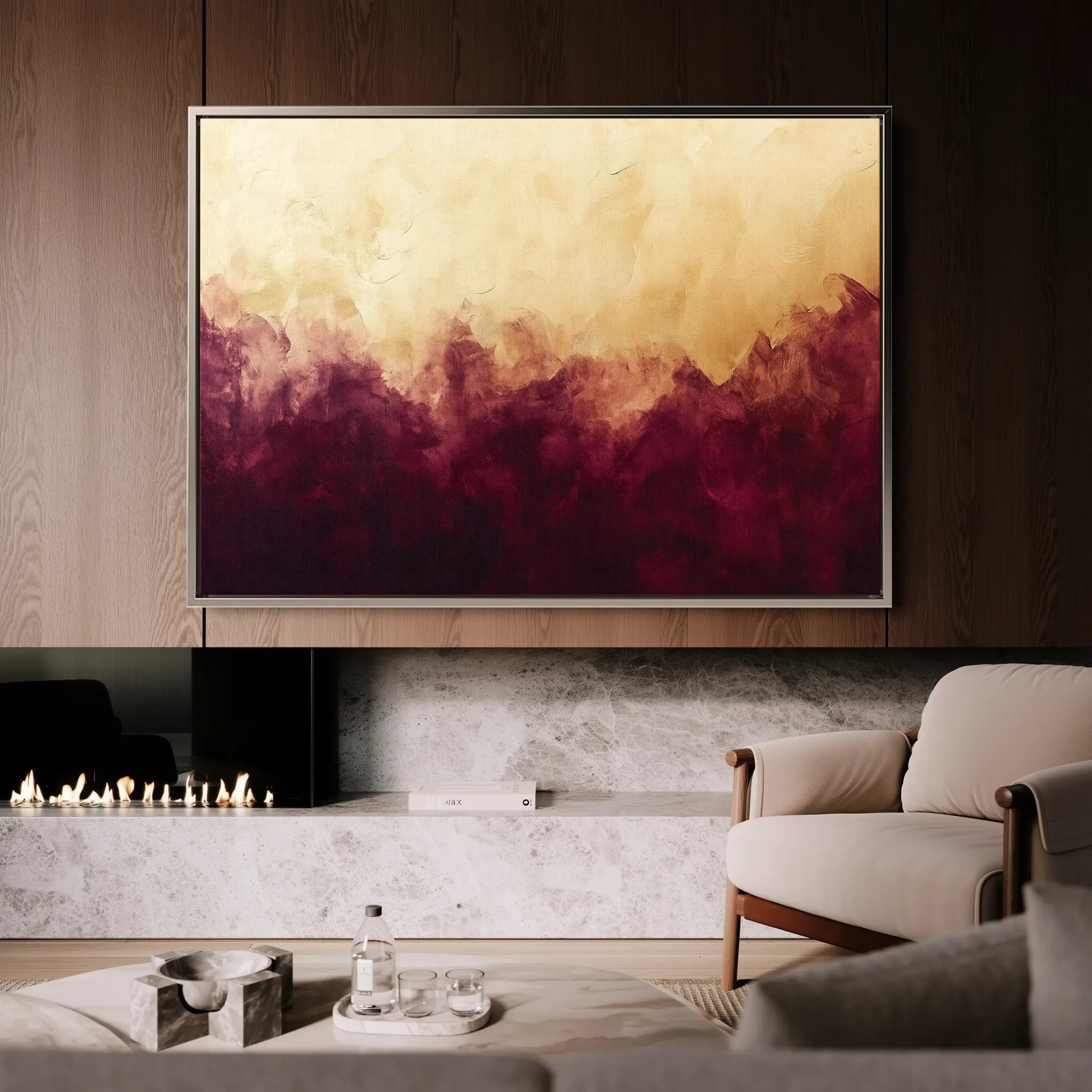 Abstract 528 Canvas Art 18" x 24" / 45 x 60 cm / Black