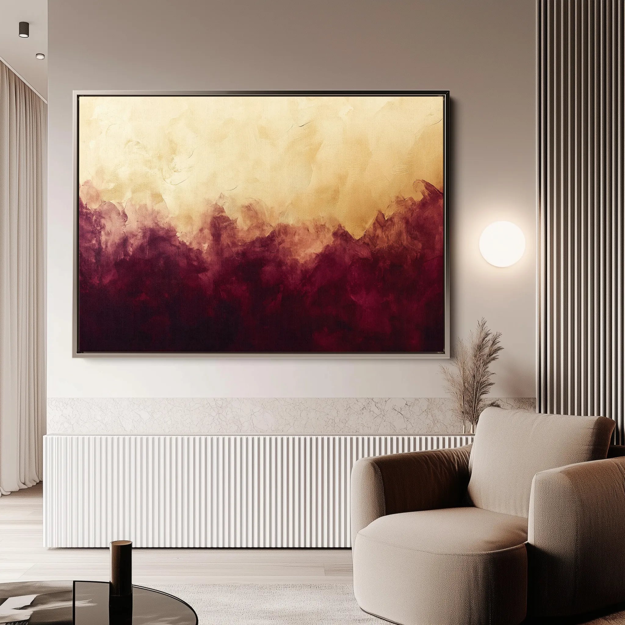 Abstract 528 Canvas Art 18" x 24" / 45 x 60 cm / Black