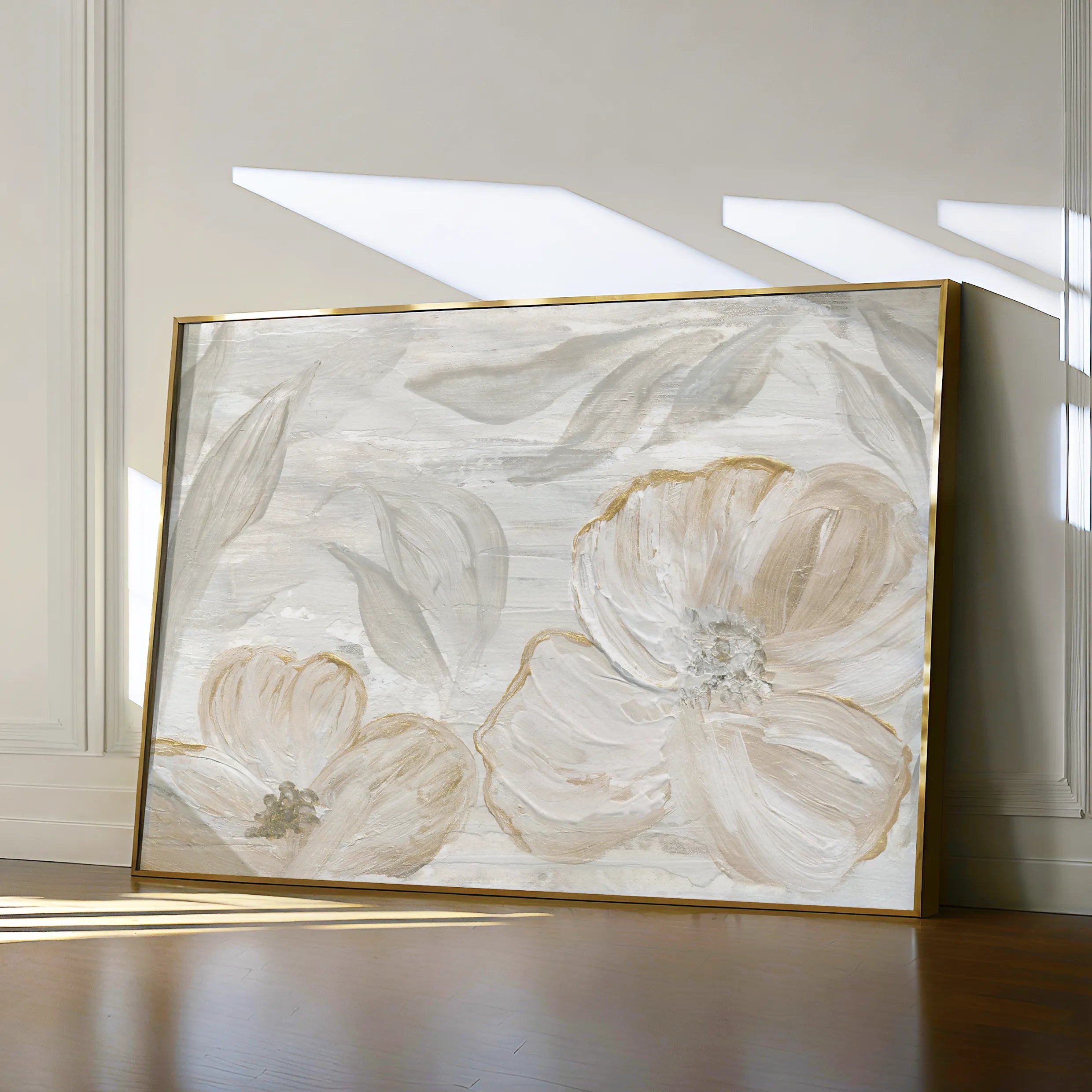 Floral 528 Canvas Art 18" x 24" / 45 x 60 cm / Black