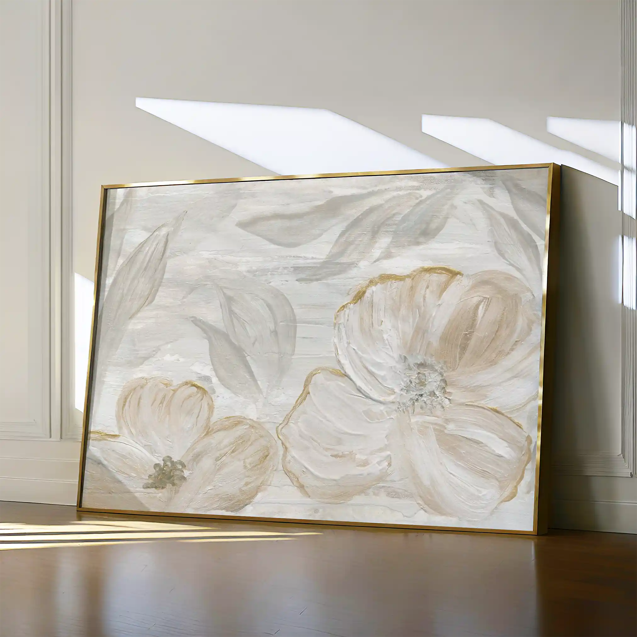 Floral 528 Canvas Art 60 x 40 cm / Black